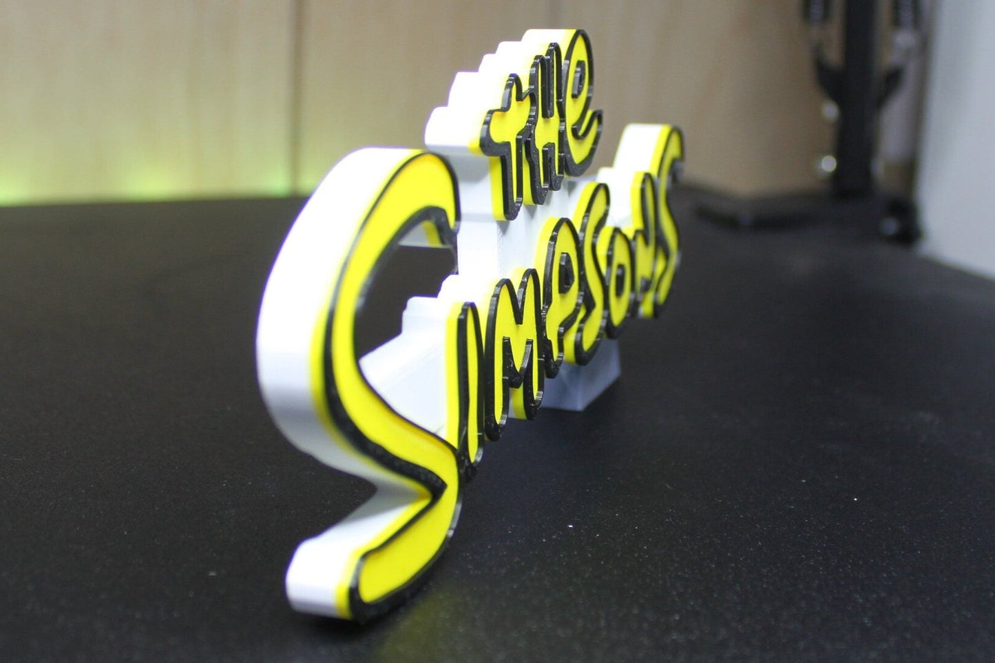 Simpsons 3D printed Logo Sign Wall Desk Shelf Art