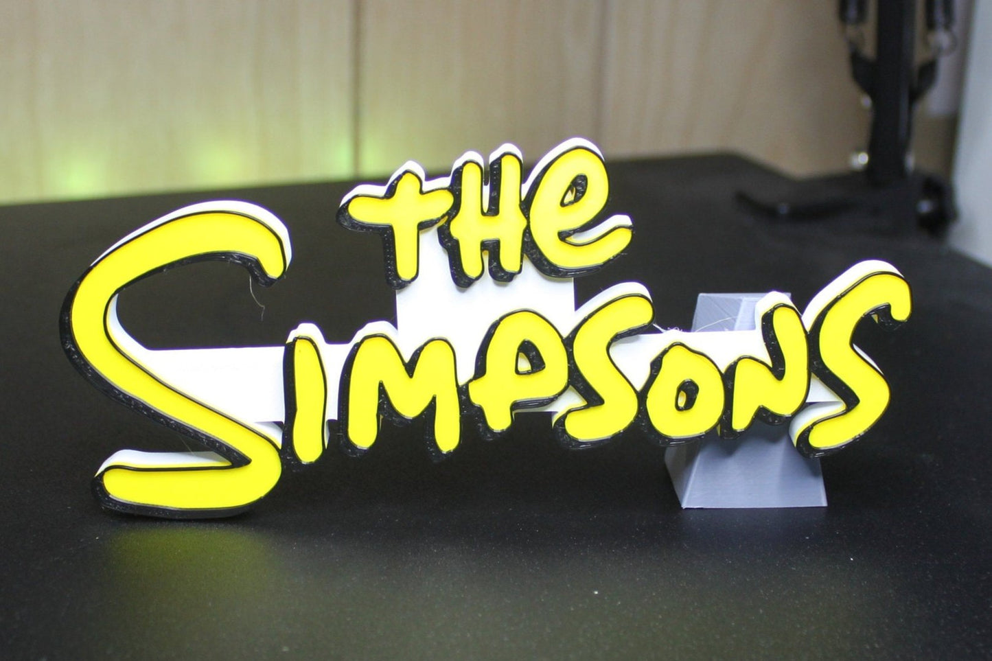 Simpsons 3D printed Logo Sign Wall Desk Shelf Art