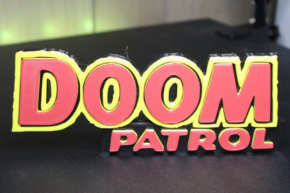 Doom Patrol 3D printed Comic Logo Art