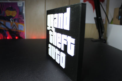 Grand Theft Auto 3D printed Logo Sign Wall Desk Shelf Art