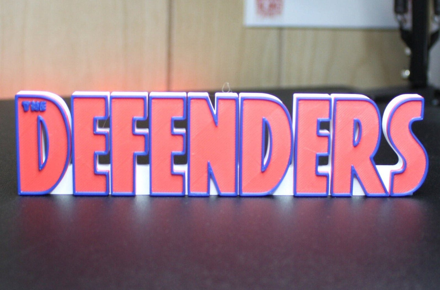 Defenders 3D printed Logo Sign Wall Desk Shelf Art