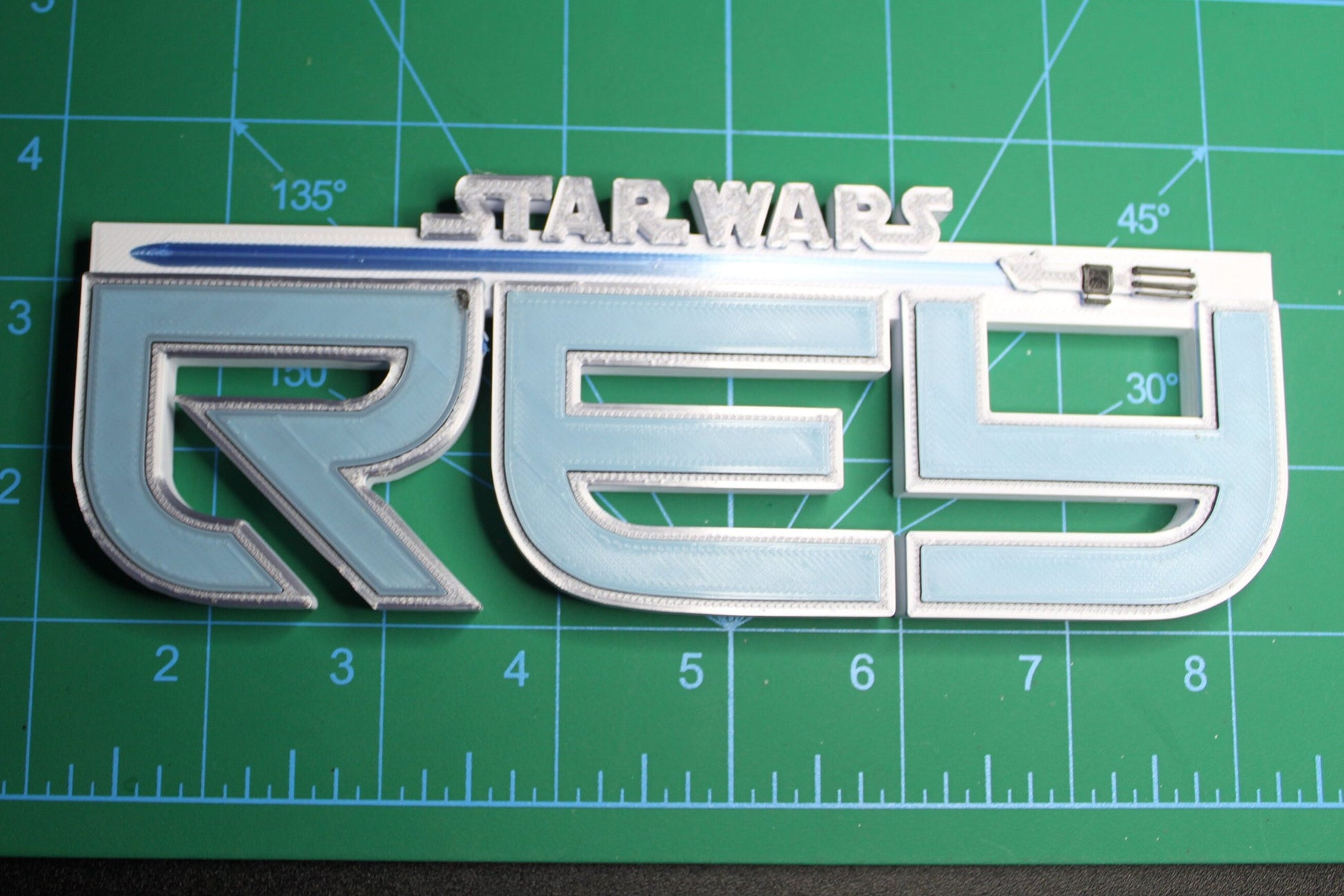 Rey Skywalker 3D printed Comic Logo Art