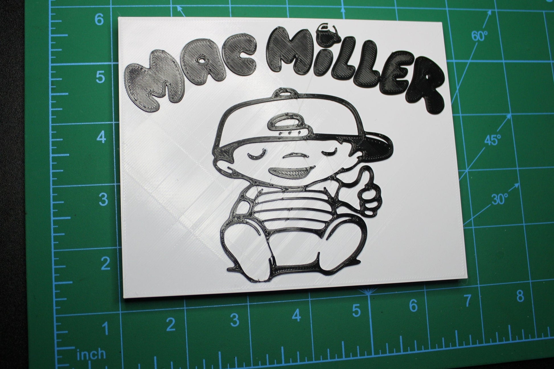 Mac Miller 3D Printed Logo Art