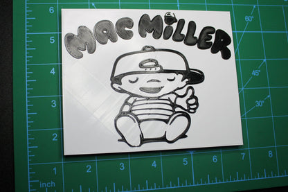 Mac Miller 3D Printed Logo Art