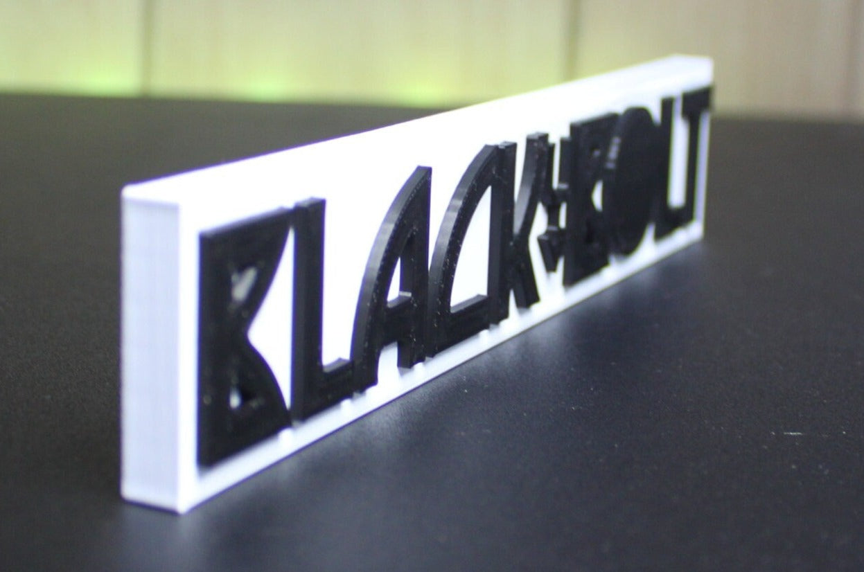 Black Bolt 3D printed Comic Logo Art