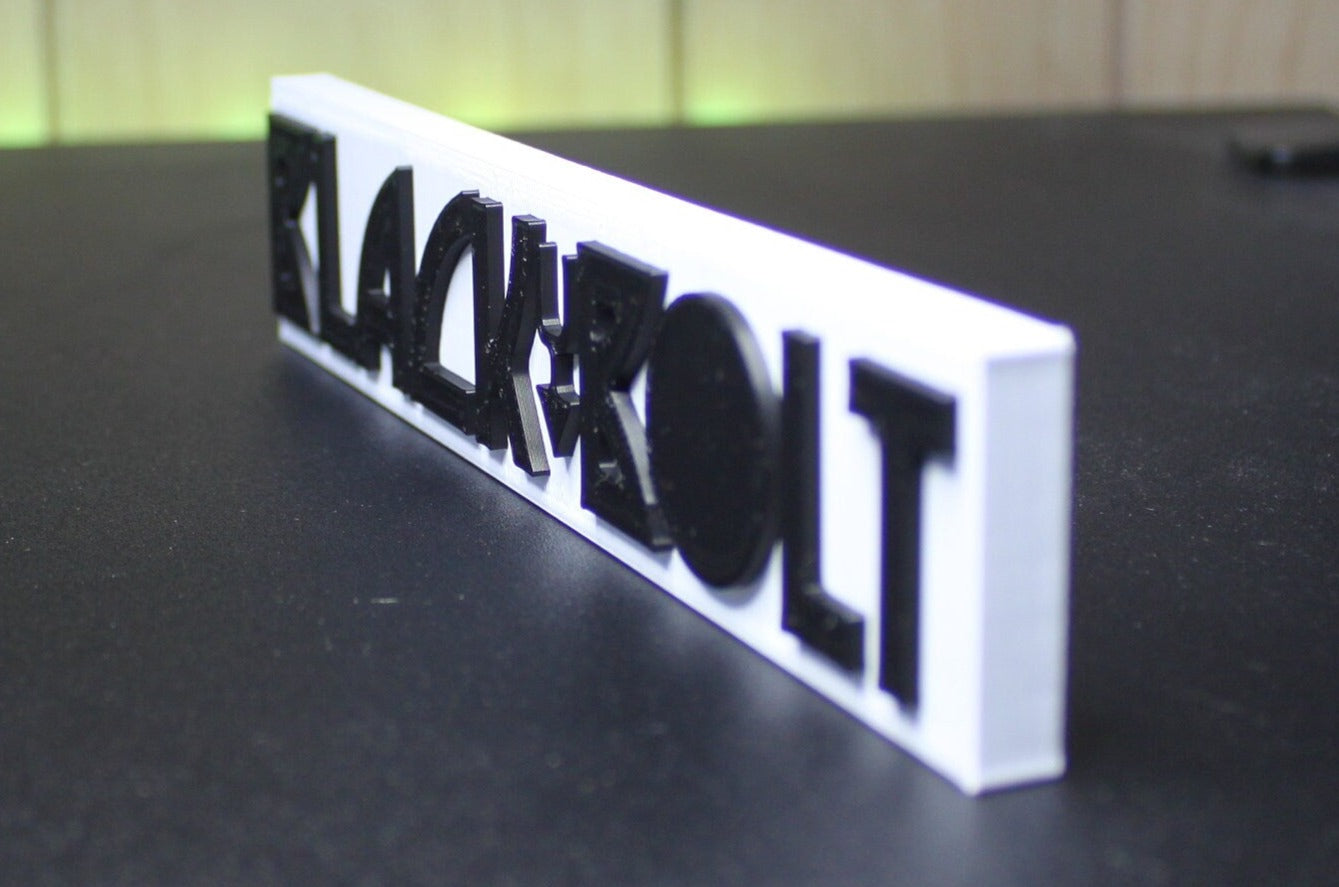 Black Bolt 3D printed Comic Logo Art