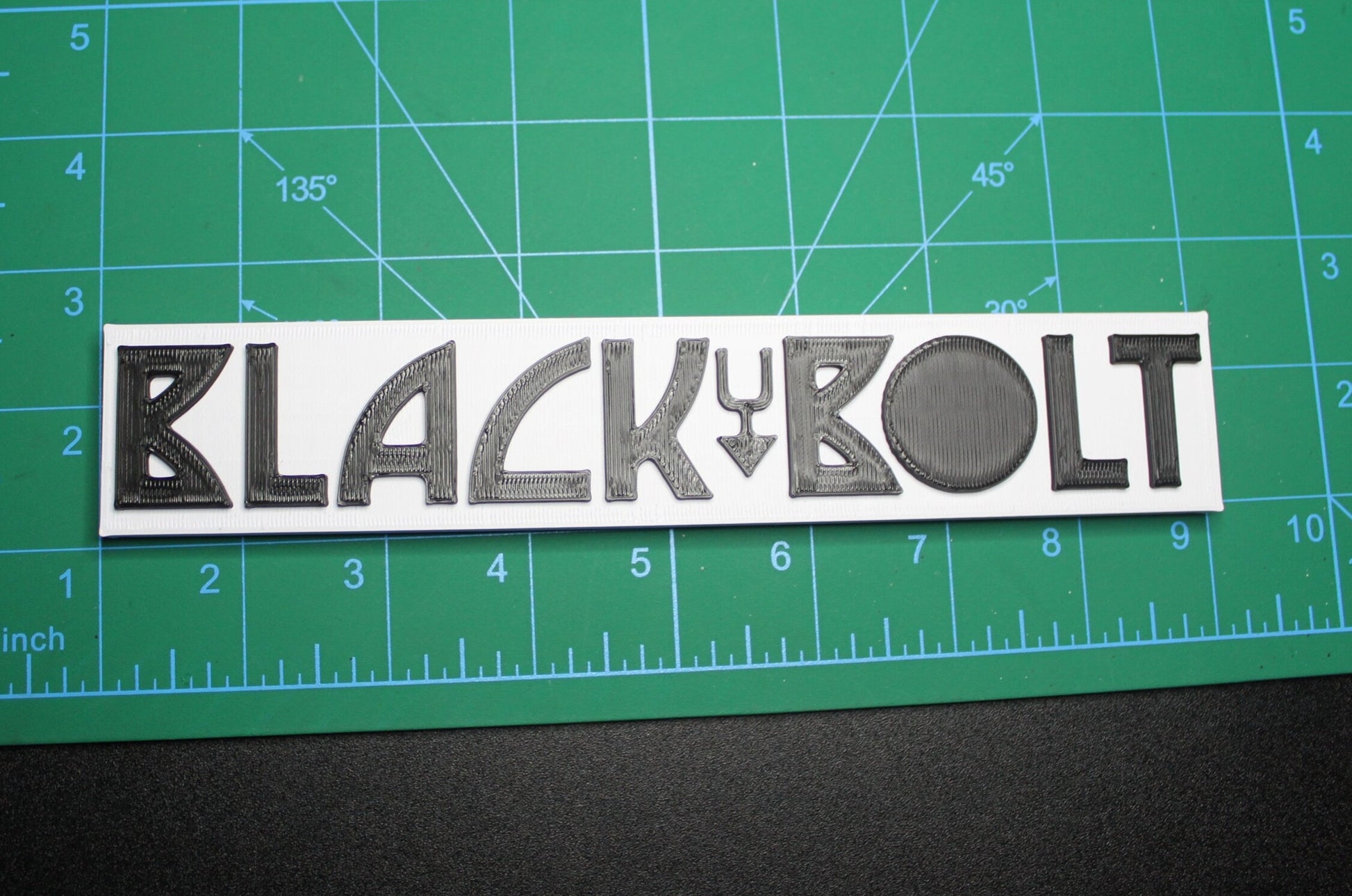 Black Bolt 3D printed Comic Logo Art