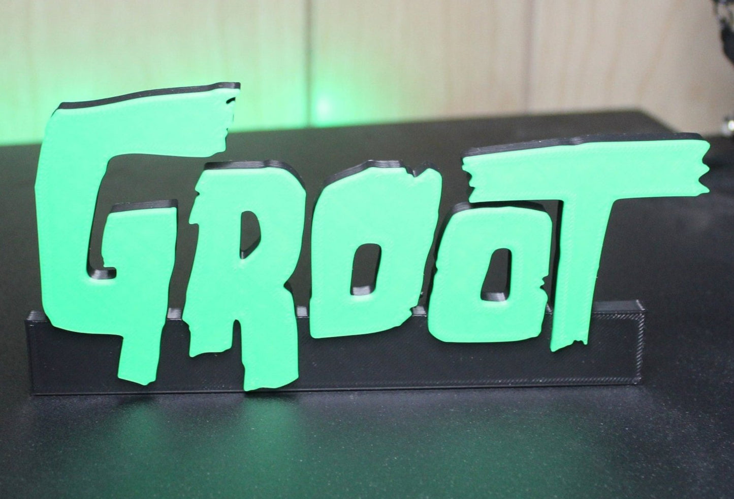 Groot 3D printed Comic Logo Art