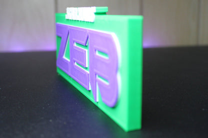 Zeb 3D printed Logo Art