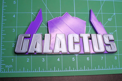 Galactus 3D printed Comic Logo Art