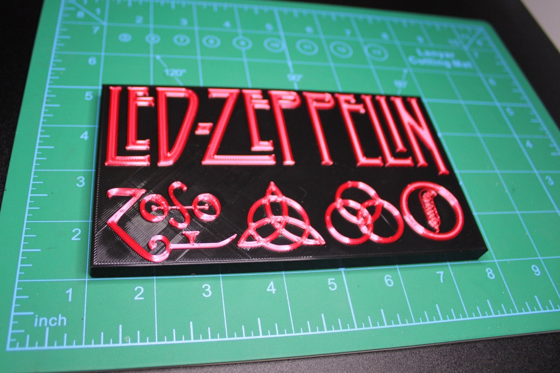 Led Zeppelin 3D Printed Logo Art