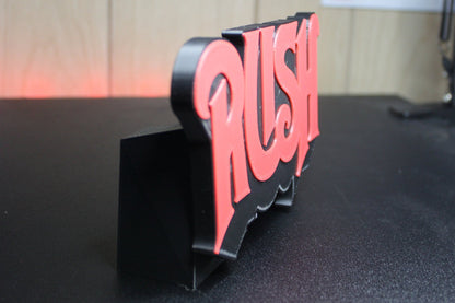 Rush 3D Printed Logo 3D Art