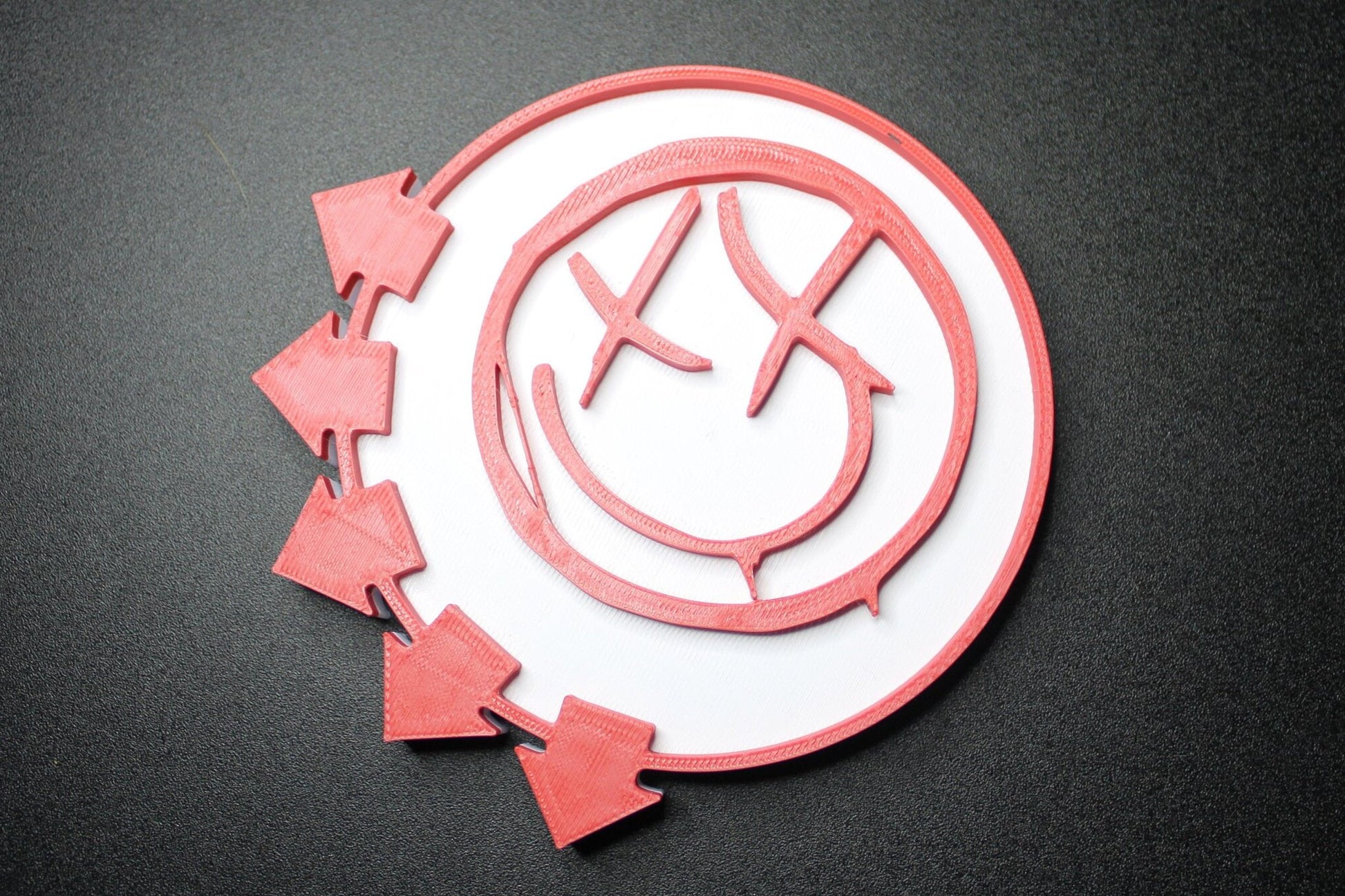 Blink 182 Smiley Face 3D Printed Logo Art