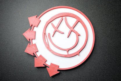 Blink 182 Smiley Face 3D printed Logo Sign Wall Desk Shelf Art