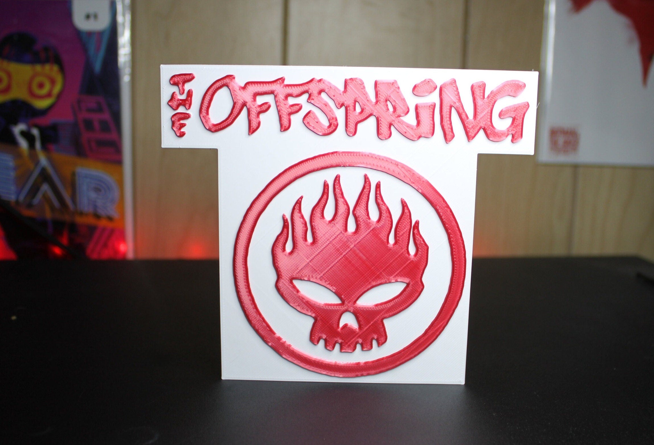 Offspring 3D printed Logo Sign Wall Desk Shelf Art – WindyCity3D