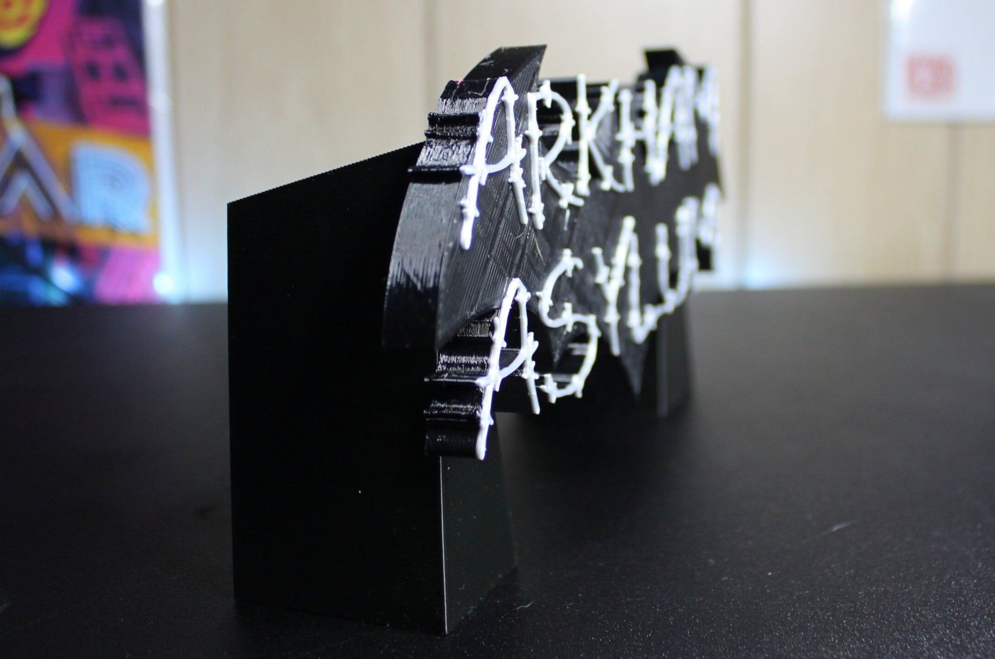 Arkham Asylum Video Game 3D printed Logo Art