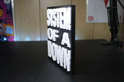 System of a Down 3D Printed Logo Art