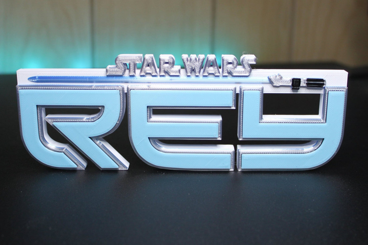 Rey Skywalker 3D printed Comic Logo Art