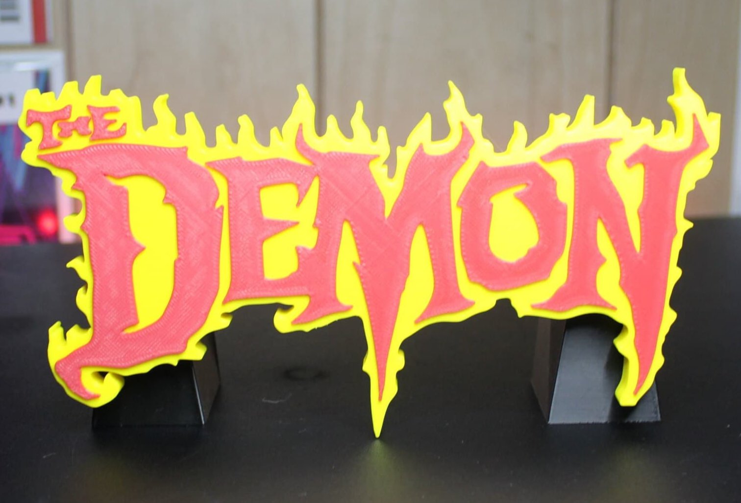 Demon 3D printed Comic Logo Art