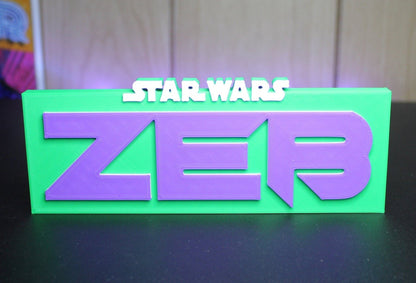 Zeb 3D printed Logo Art