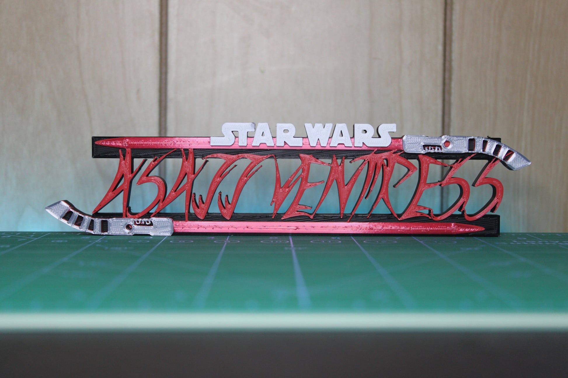 Asajj Ventress w/Lightsabers 3D printed Logo Art