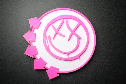 Blink 182 Smiley Face 3D printed Logo Sign Wall Desk Shelf Art