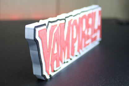 Vampirella 3D printed Comic Logo Art