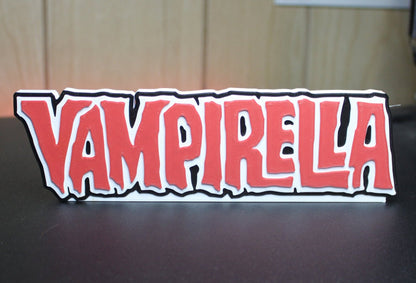 Vampirella 3D printed Comic Logo Art