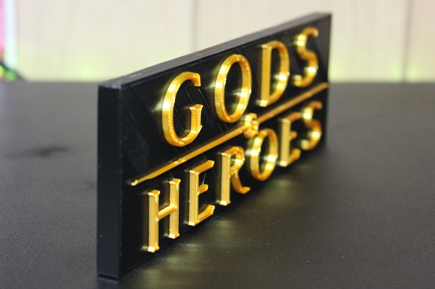 Gods & Heroes Video Game 3D printed Logo Art