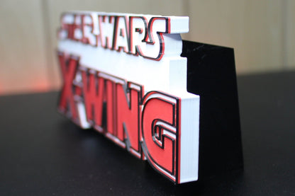 Star Wars X-Wing 3D printed Logo Art