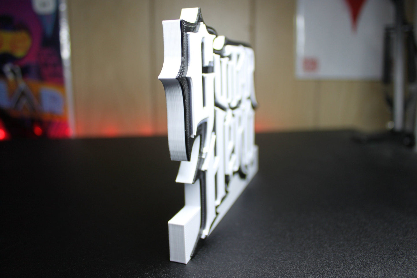 Guitar Hero 3D printed Logo Sign Wall Desk Shelf Art