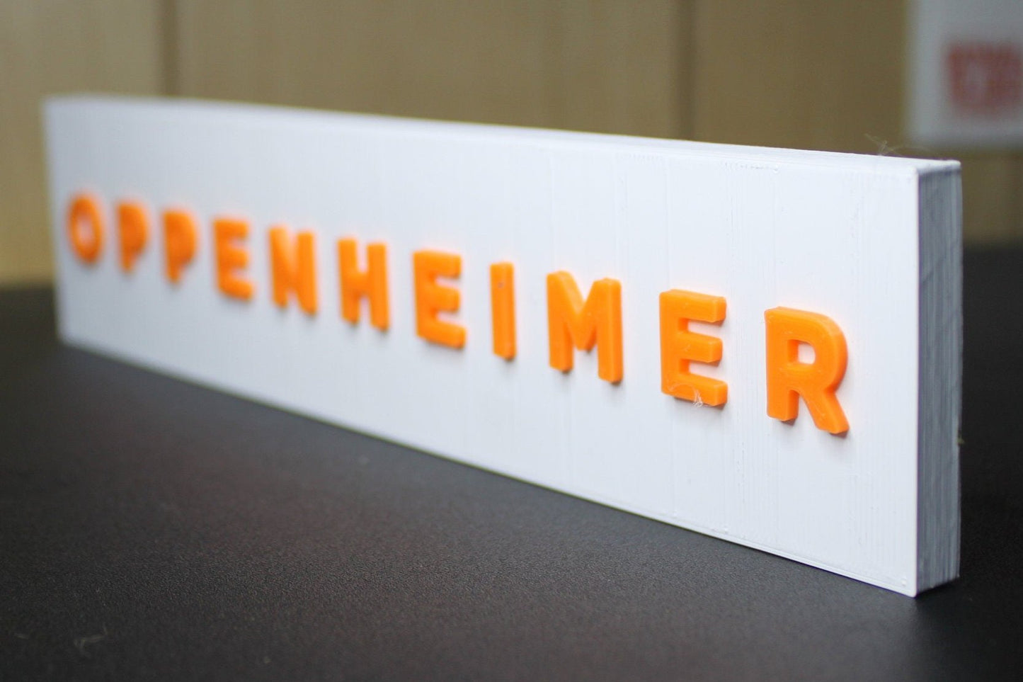 Oppenheimer 3D printed Logo Sign Wall Desk Shelf Art