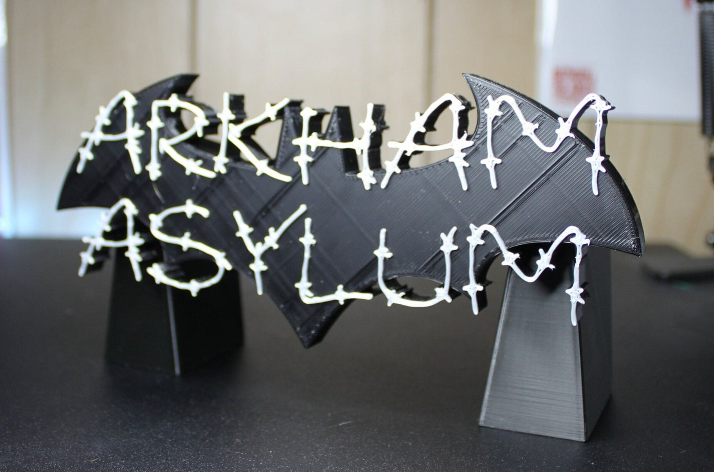 Arkham Asylum Video Game 3D printed Logo Art