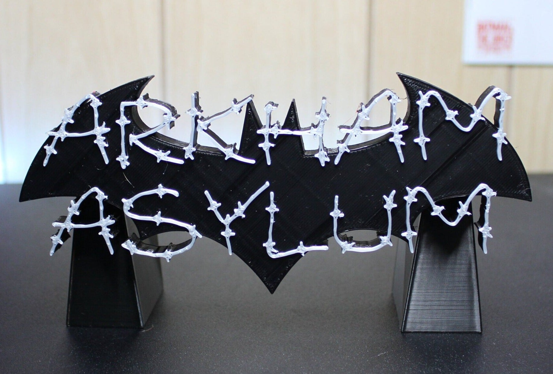 Arkham Asylum Video Game 3D printed Logo Art