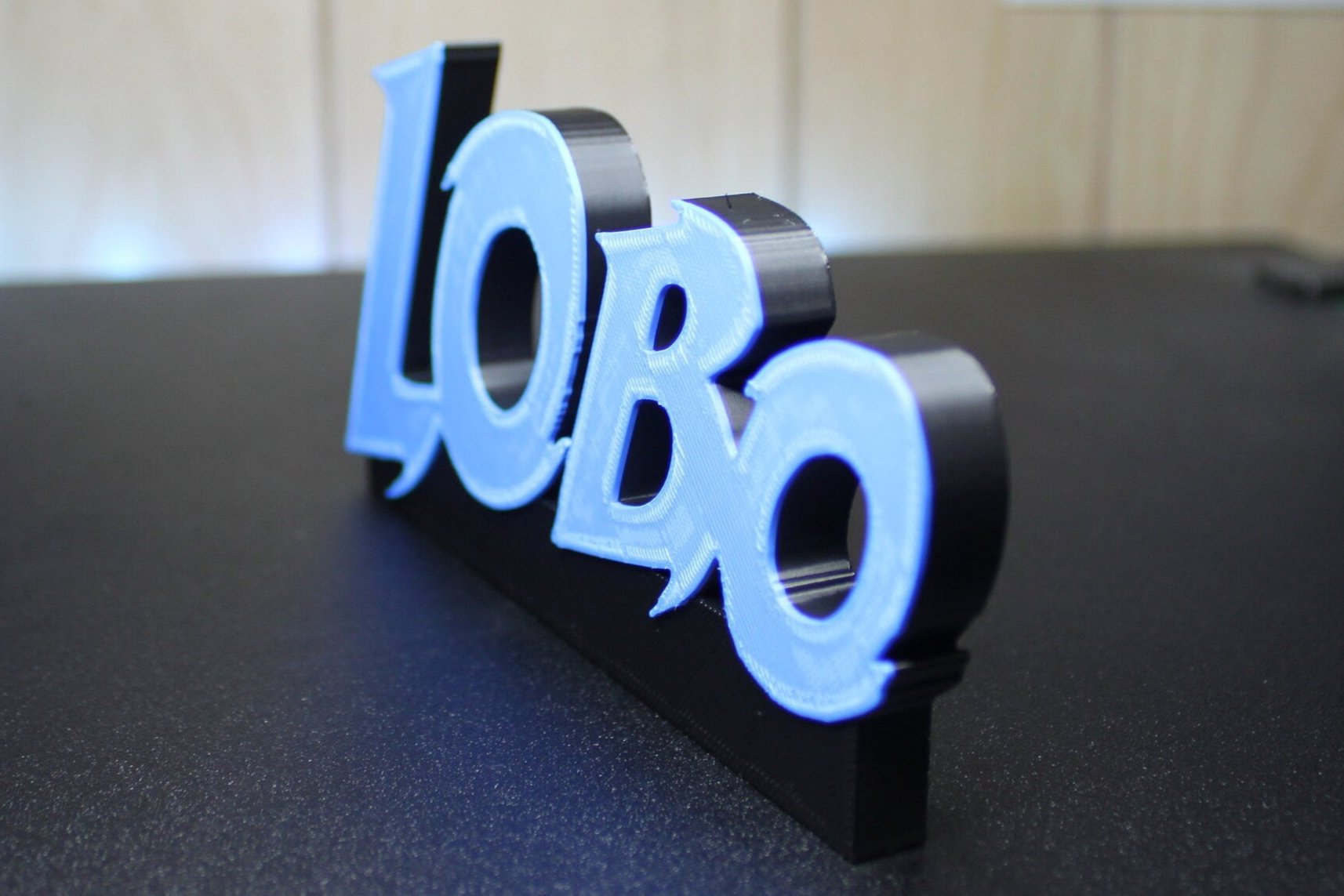 Lobo 3D printed Comic Logo Art