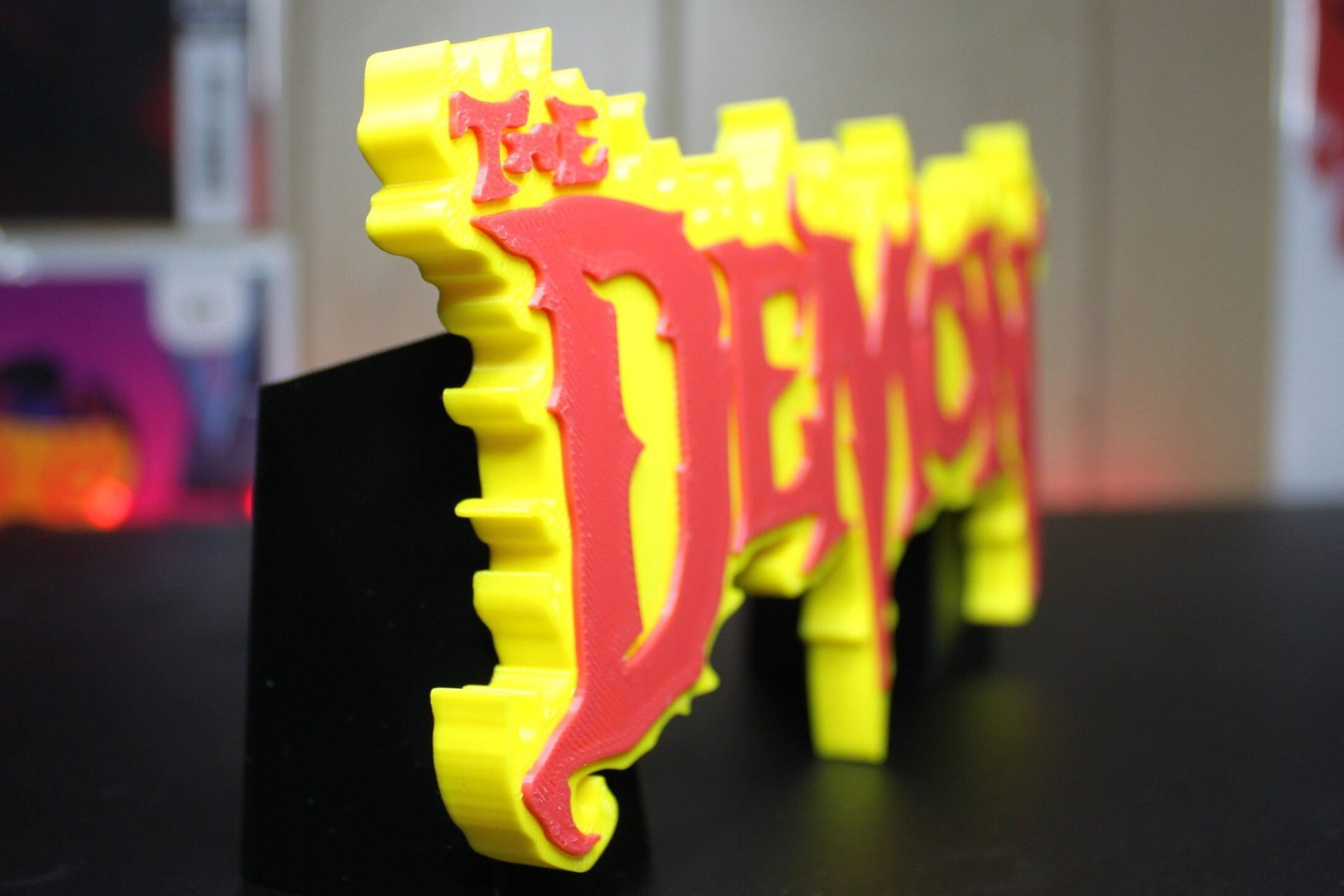 Demon 3D printed Comic Logo Art