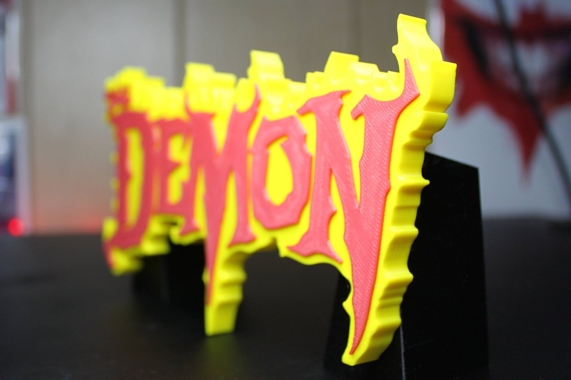 Demon 3D printed Comic Logo Art