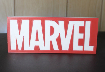 Marvel 3D printed Logo Art