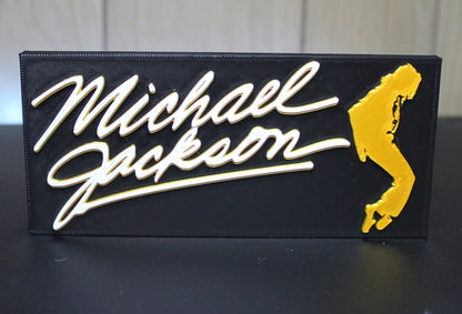 Michael Jackson 3D Printed Logo Art