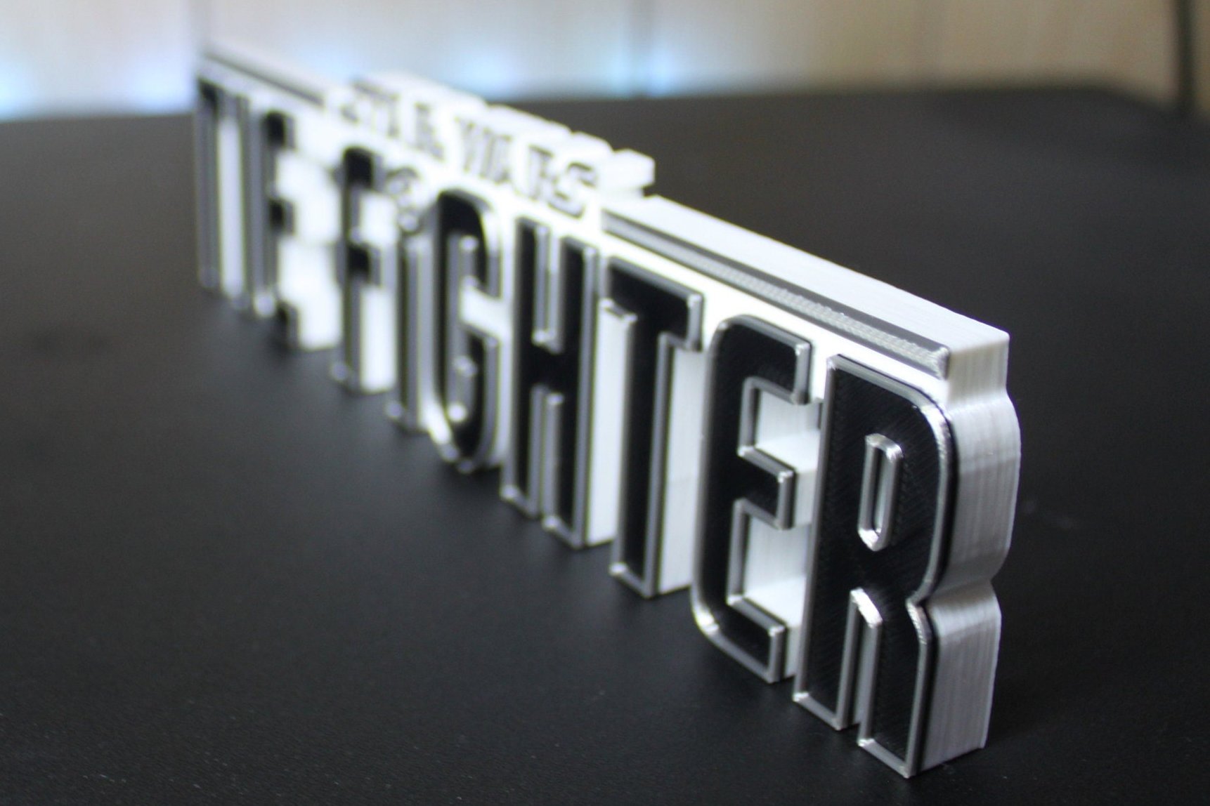 Tie Fighter 3D printed Logo Art