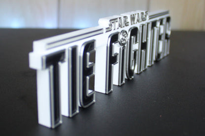 Tie Fighter 3D printed Logo Art