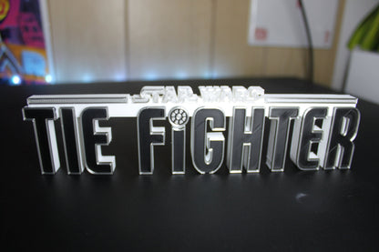 Tie Fighter 3D printed Logo Art