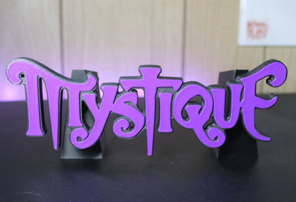 Mystique 3D printed Logo Sign Wall Desk Shelf Art