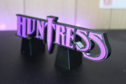 Huntress 3D printed Comic Logo Art