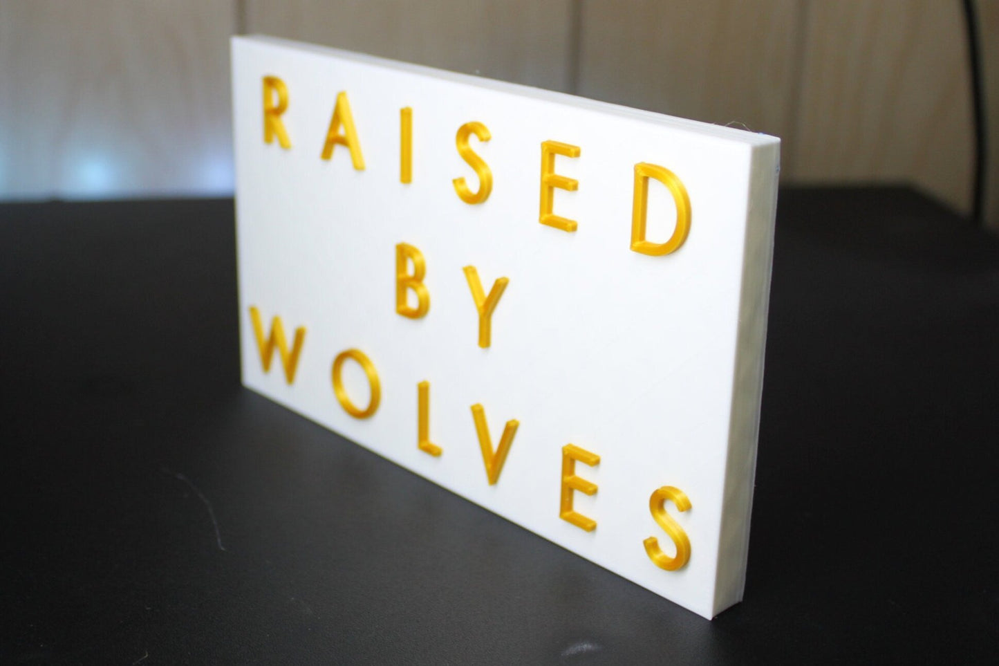 Raised by Wolves 3D printed Logo Sign Wall Desk Shelf Art