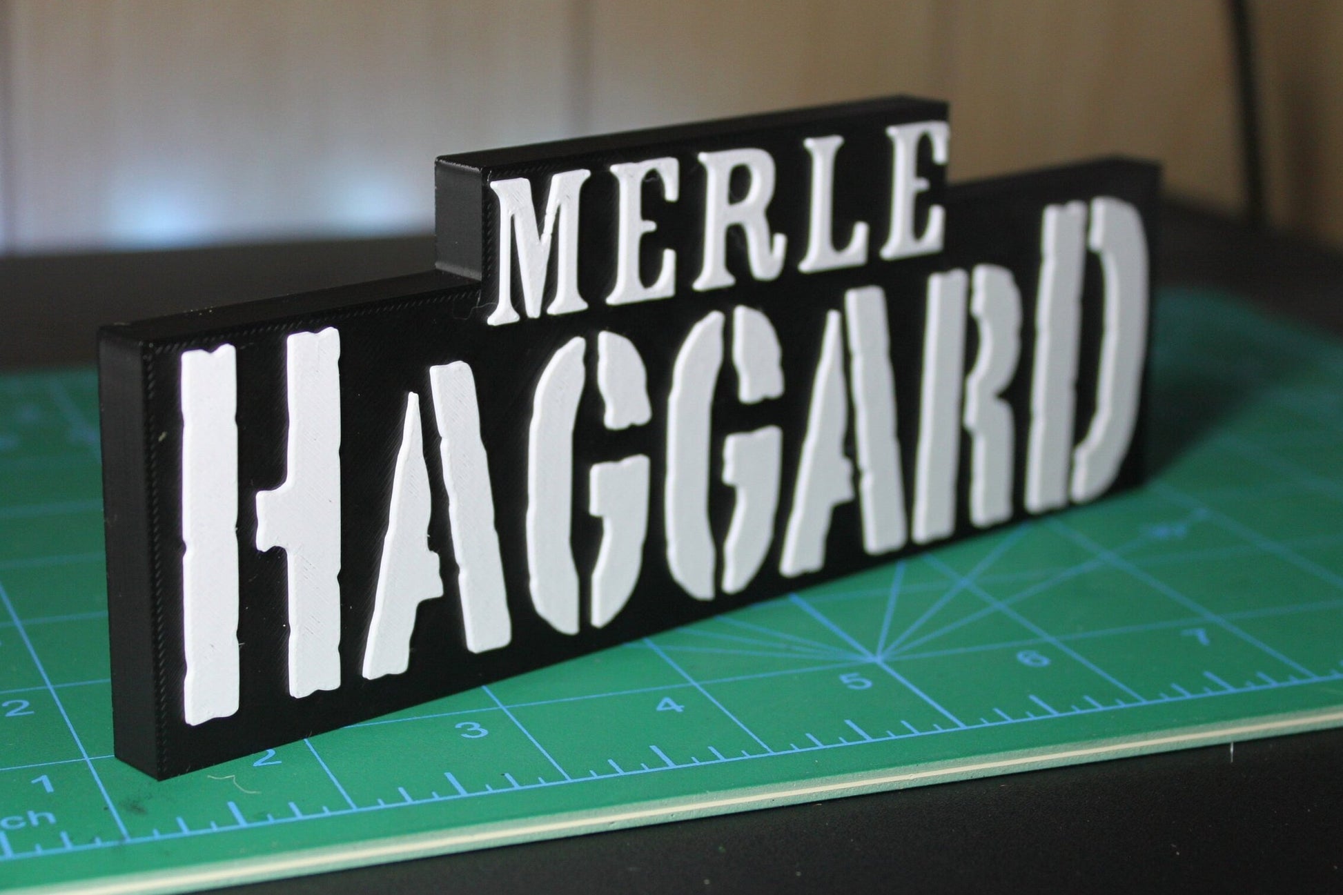 Merle Haggard 3D Printed Logo Art