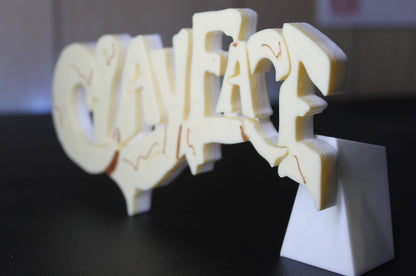 Clayface 3D printed Comic Logo Art