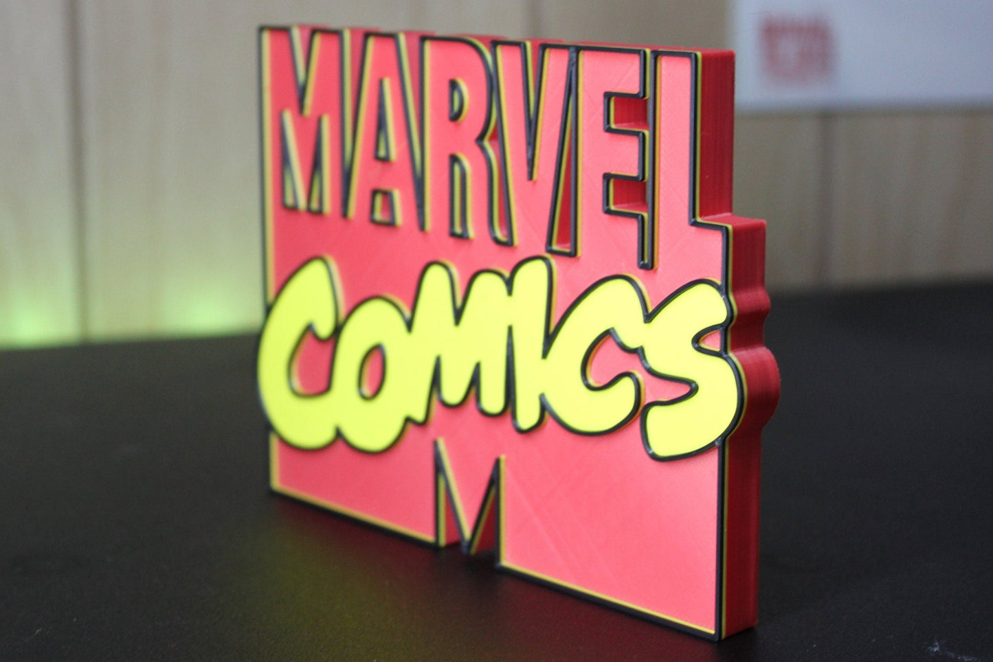 Marvel Comics 3D printed Comic Logo Art