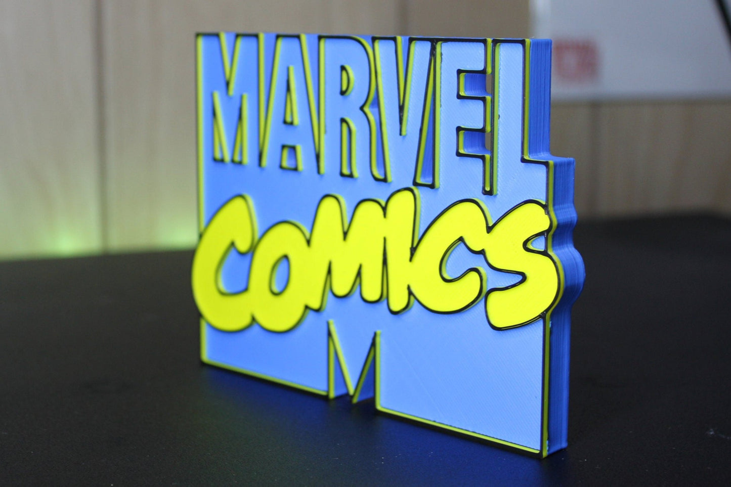 Marvel Comics 3D printed Comic Logo Art