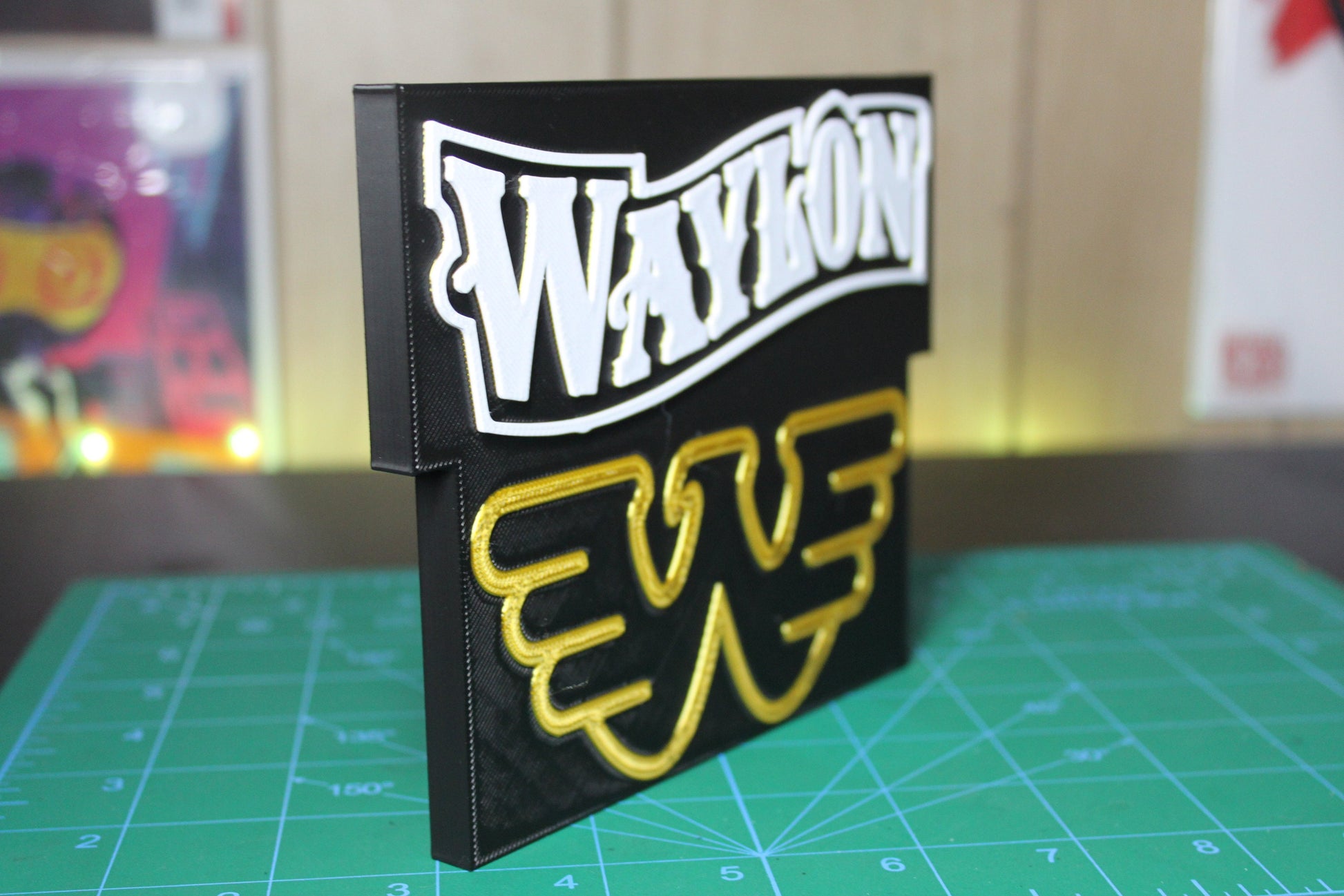 Waylon Jennings 3D Printed Logo Art